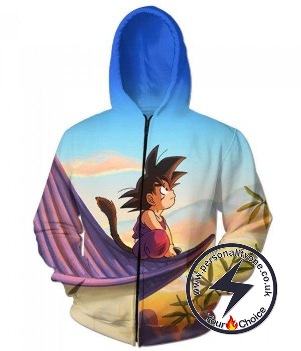 Dragon Ball Z - Cute Kid Goku ZipUp - Hoodies Jackets